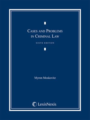 cover image of Cases and Problems in Criminal Law